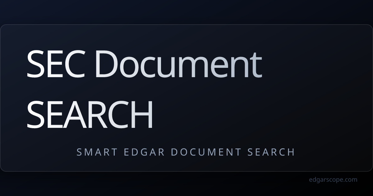 SEC SEARCH - Smart EDGAR Document Search