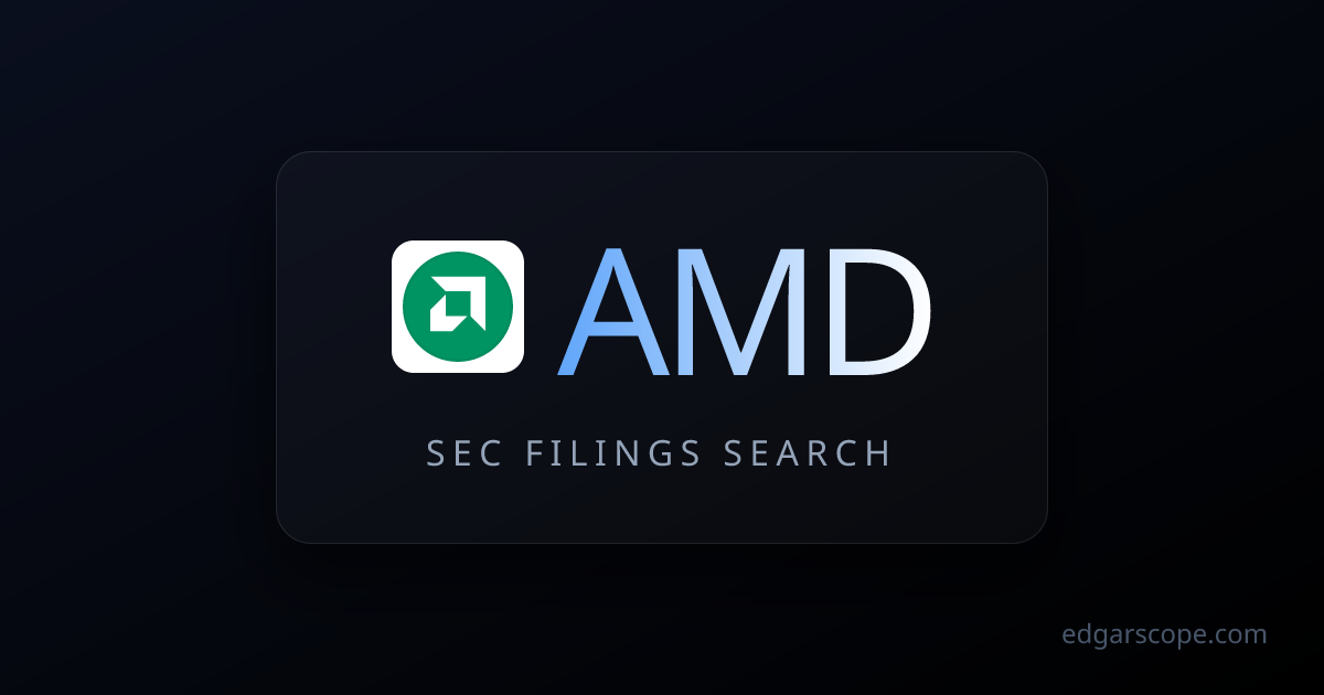 AMD SEC Filings | SEC Document SEARCH