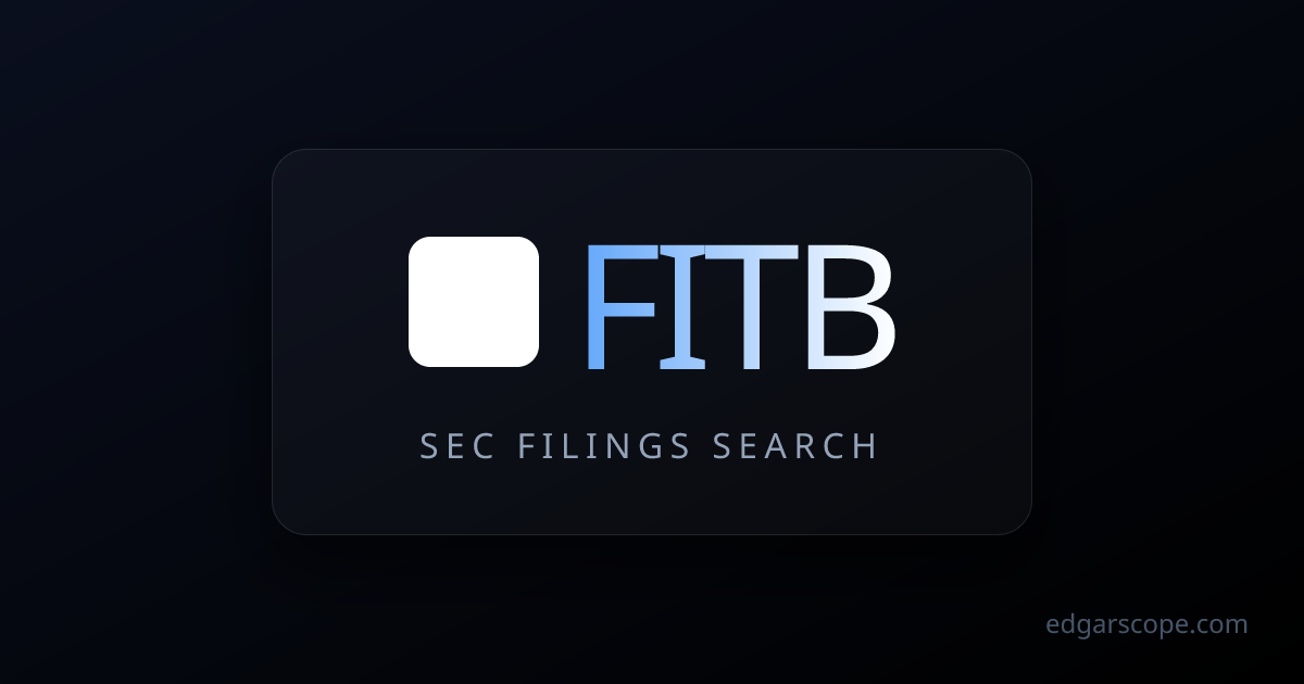 FITB SEC Filings | SEC Document SEARCH