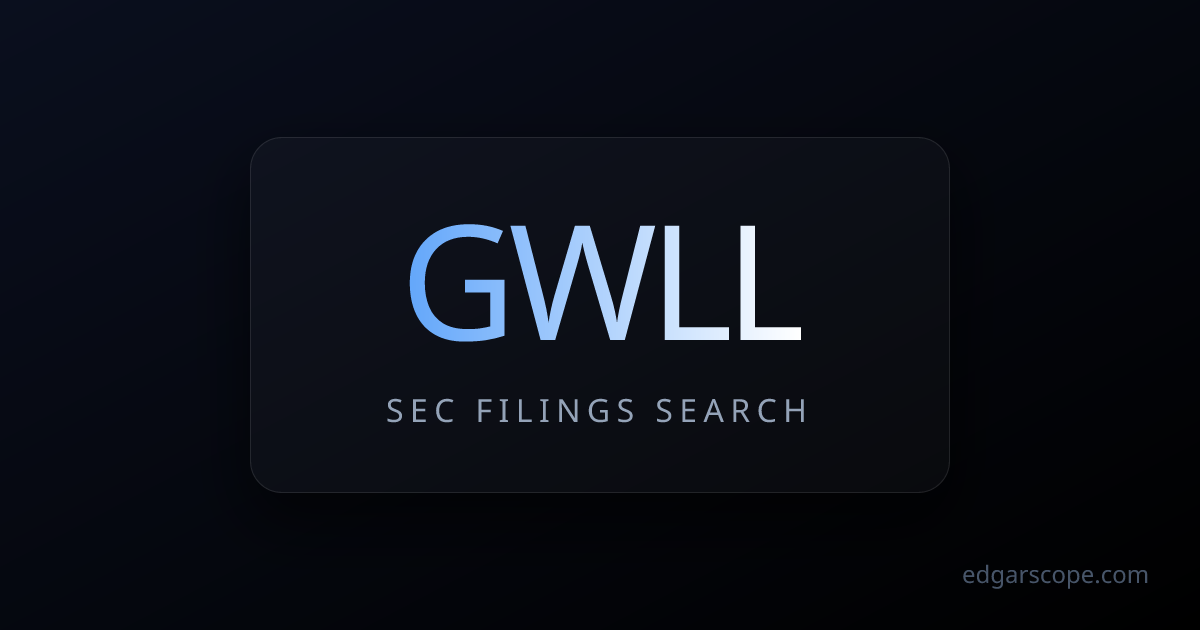 GWLL SEC Filings | SEC Document SEARCH