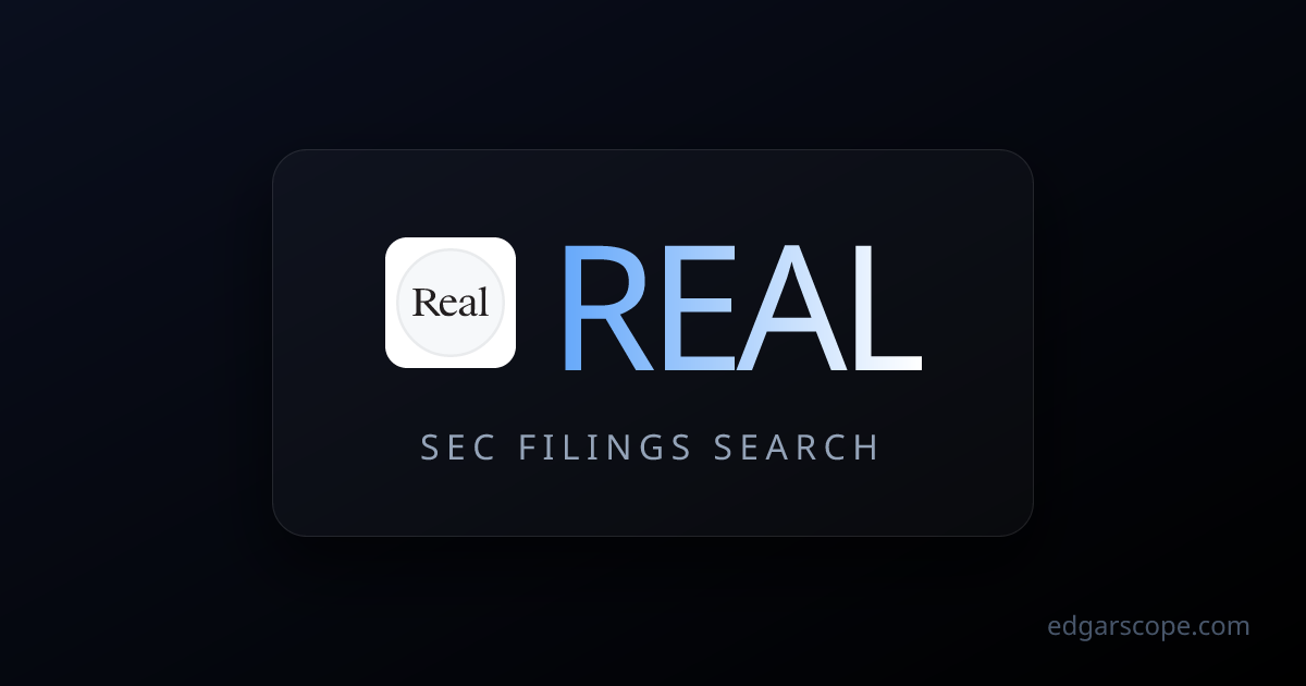 REAL SEC Filings | SEC Document SEARCH
