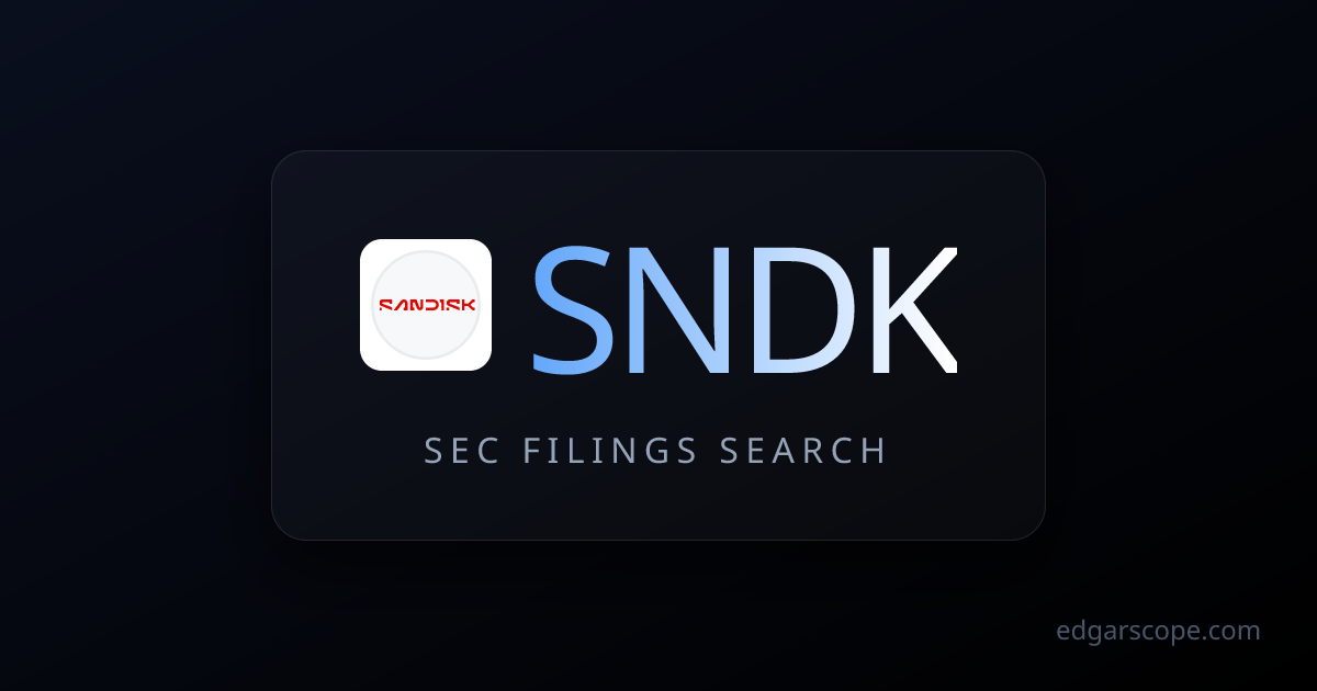 SNDK SEC Filings | SEC Document SEARCH